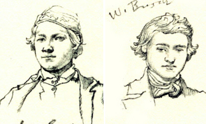 Zichnungen von Wilhelm Busch mit Erich Bachmann und Wilhelm Busch, die Max und Moritz sehr ähnlich sehen Zichnungen von Wilhelm Busch mit Erich Bachmann und Wilhelm Busch, die Max und Moritz sehr ähnlich sehen